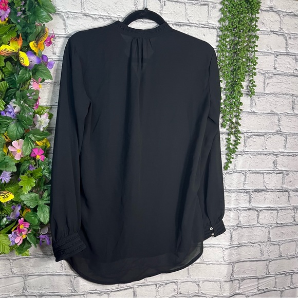 >🌼3/$30🌼Lime Light Black Button Down Blouse Size Small - Picture 10 of 15